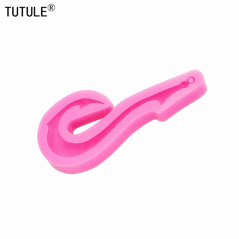Gadgets, Fish hook silicone Keychain Silicone mold,for crafts polymer clay Handmade Fish hook Keychain resin necklace mold: Default Title