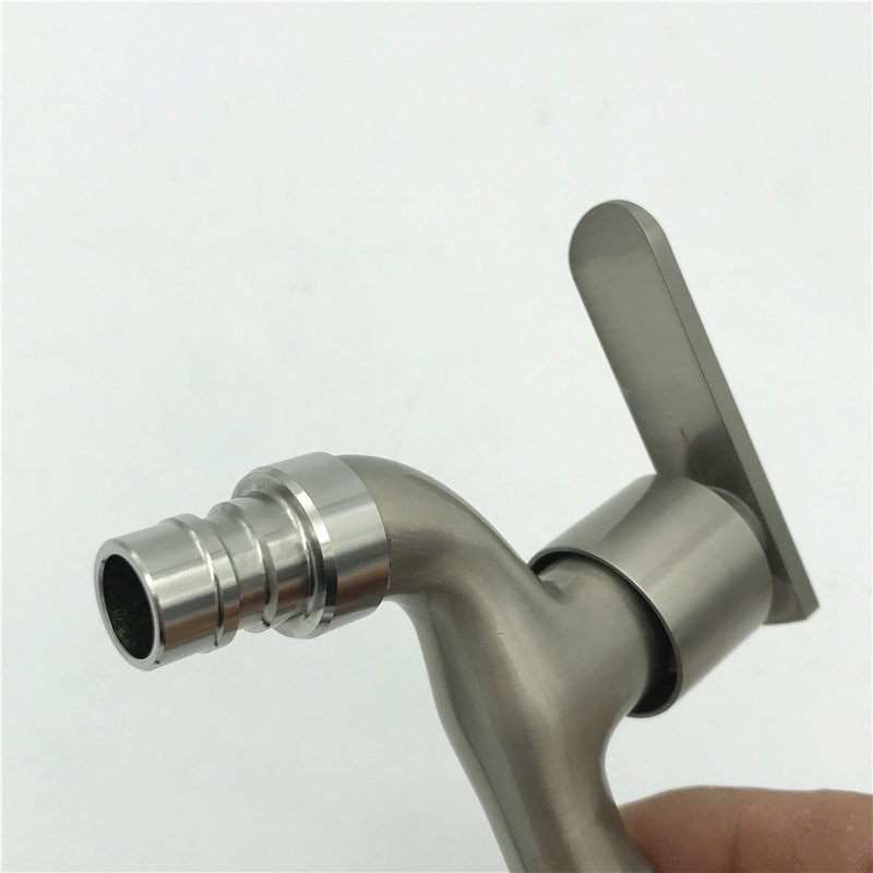 G1/2'' Washing Machine Tub Tap 304 Stainless Steel Brushed Clod Water Faucet Wall Mount Outdoor Garden Faucet