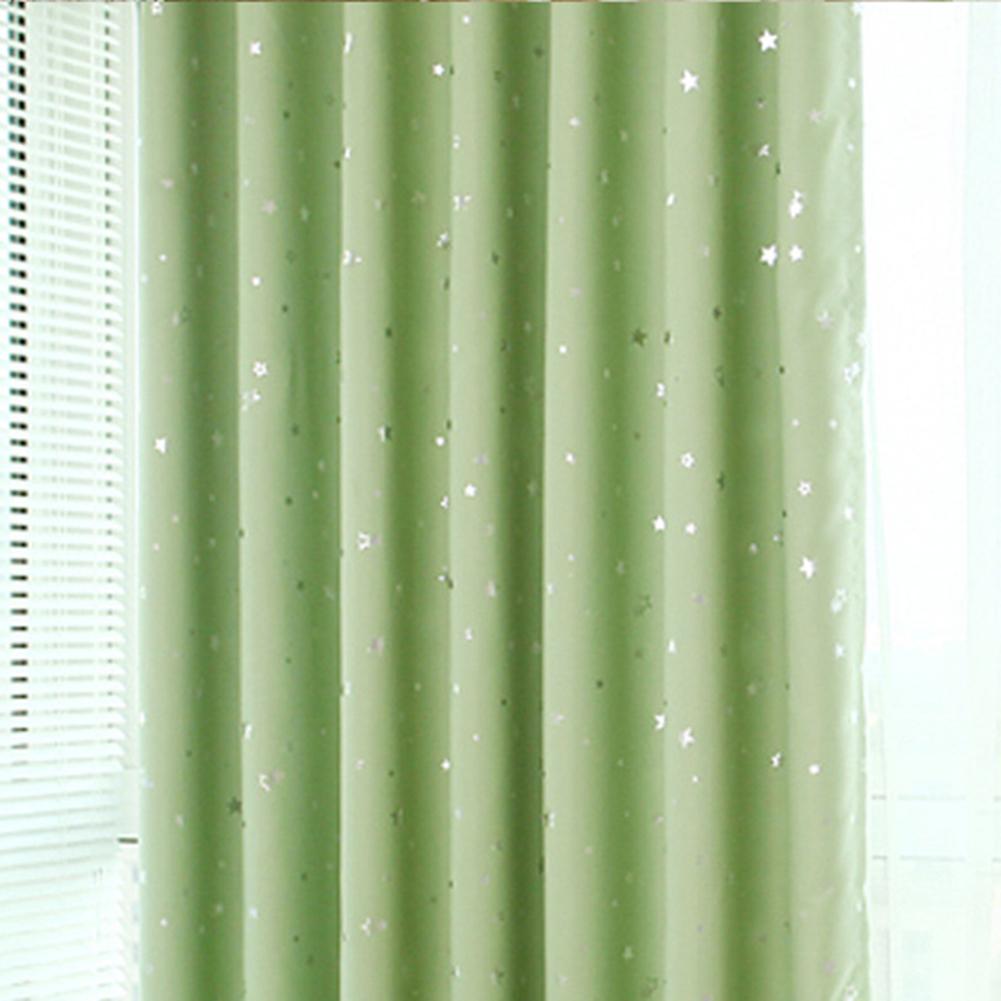 Shiny Stars Blackout Curtains Shading Polyester for Kids Children Bedroom Korean Style Window Voile Tulle Curtains