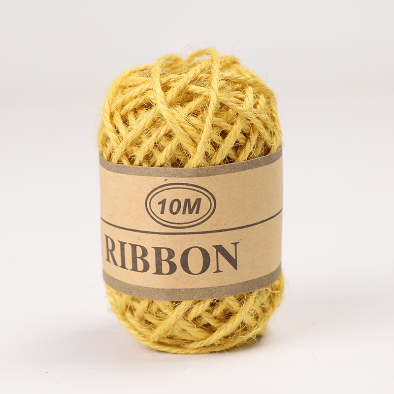 10 Meter 1Mm Jute Touw Drie Strengen Fotowand Diy Macrame Koord Kleur Touw Threads Thuis Textiel Decoratie Handgemaakte ambachten: Yellow rope