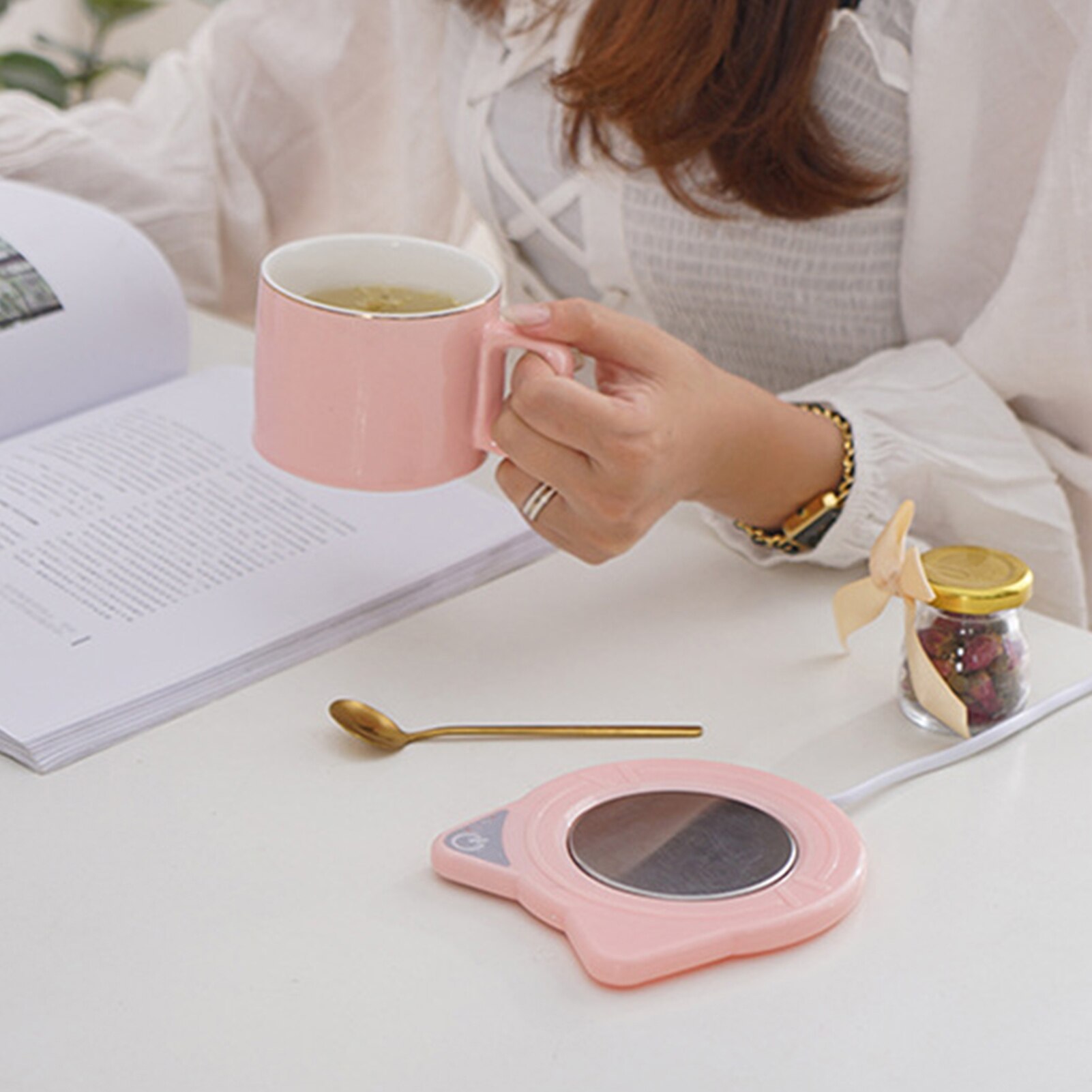 Chauffe-tasse à café électrique USB, plaque chauffante, sous-verres chauds, boisson au lait, tasse de thé, sous-verres isolants pour le bureau et la maison