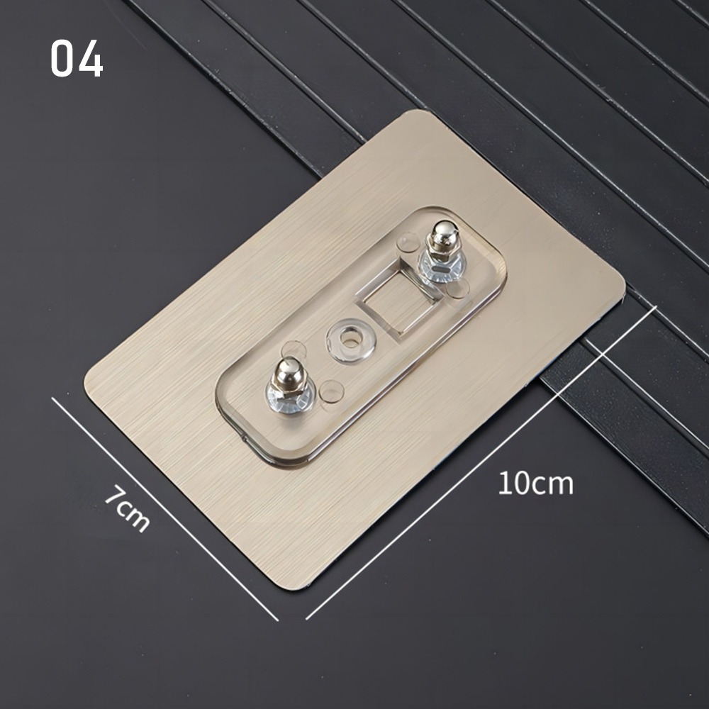 Variable Distance Double Hole Screw Sticker Wall Hanger No Punching Traceless Nail Screw Hook Wall Picture Hanger: light yellow