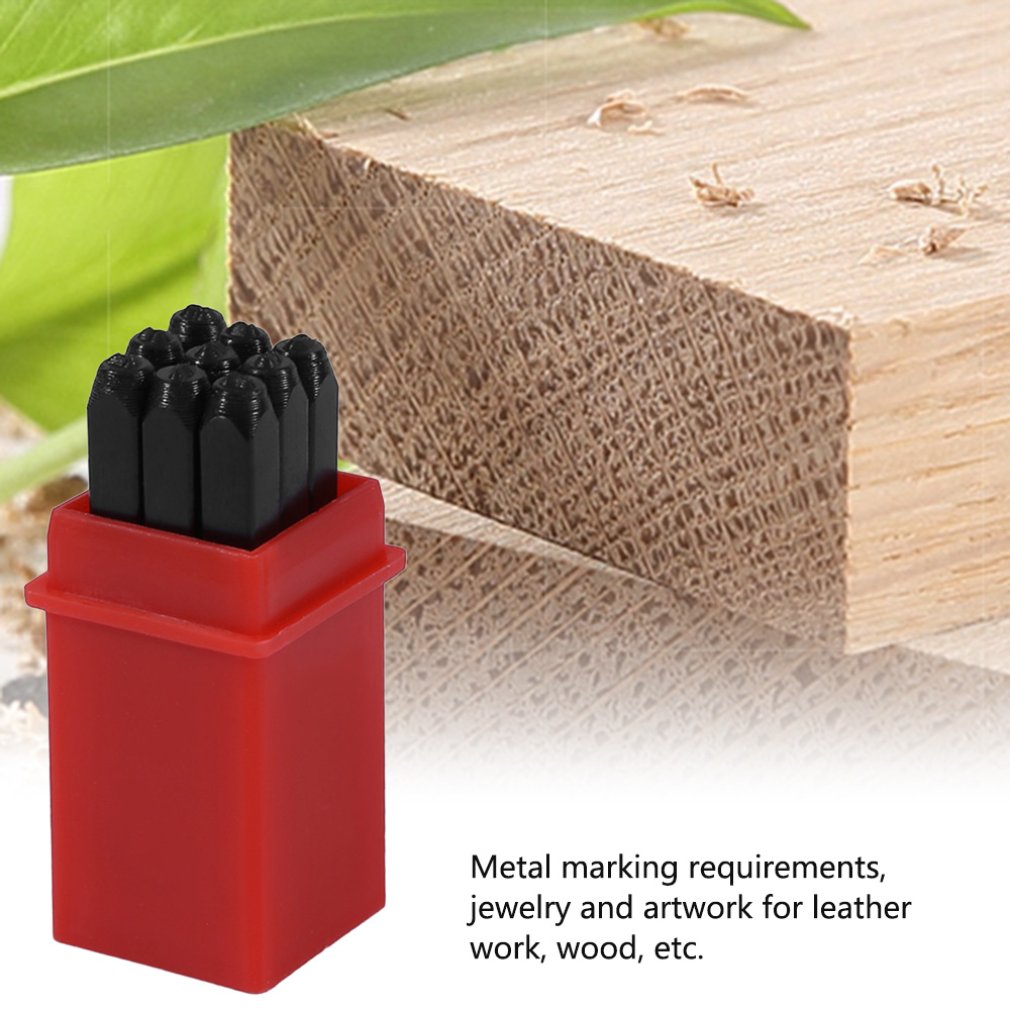 Number Stamp Punch Set Hardened Steel Metal Wood Leather Steel Punch Number Tool Leather Craft Stamp