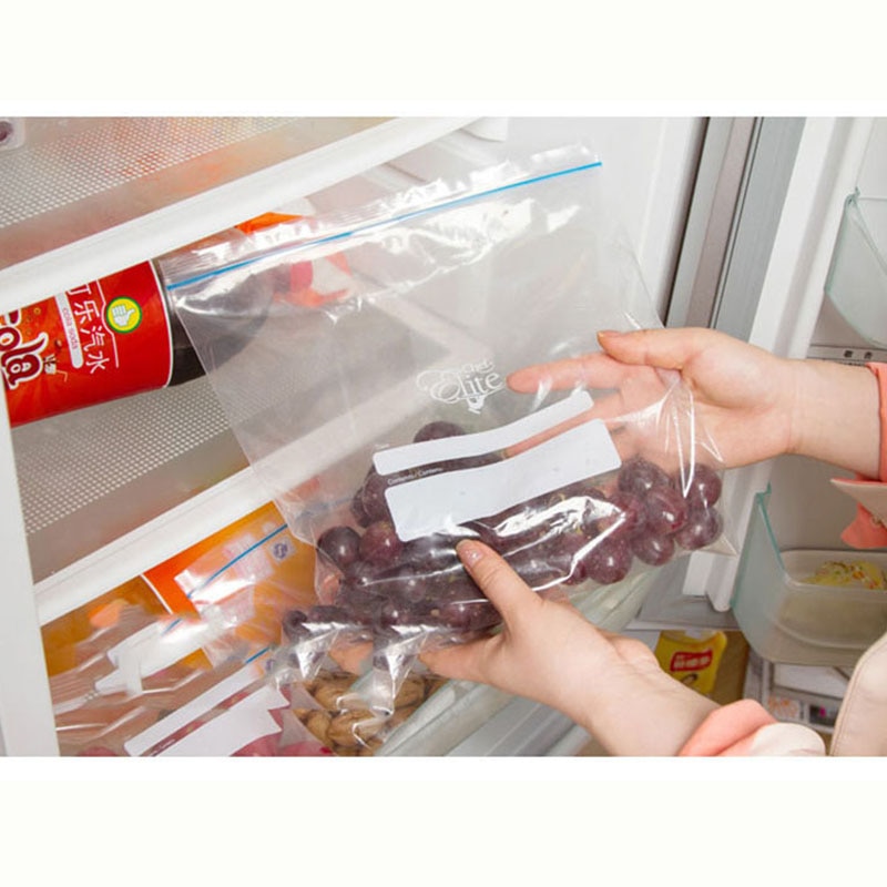 Reusable Fruit Vegetable Fresh Bag Freezing Food Zipper Plastic Bag Travel Snack Preservation Organizer Kitchen Storage Supplies