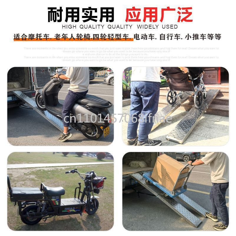 1 Stück ATV-Laderampen, Aluminiumleiter, 750 lbs Tragkraft, für aufsammeln-Lastwagen, klappbare Rampen für Rasenmäihr, Anhänger, Motorrad