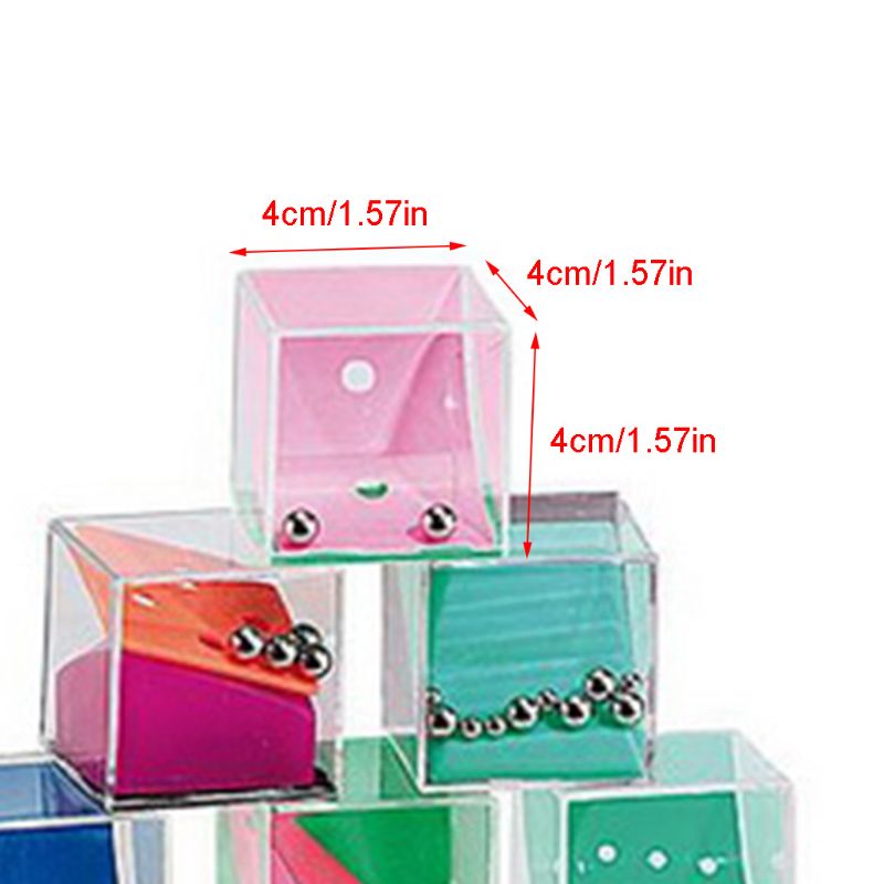 24Pcs Decompression Puzzle Toy Gravity Balance Bead Set Mini Labyrinth Cube Various interesting little game Plastic