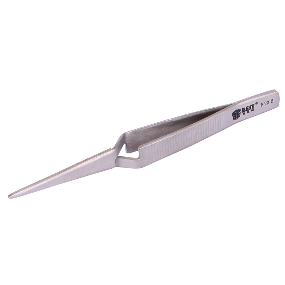 Roestvrijstalen pincet met omgekeerde werking, bst -f12.5 pincetten met omgekeerde werking, puntkop, antimagnetische clip, onderhouds- en reparatiegereedschap