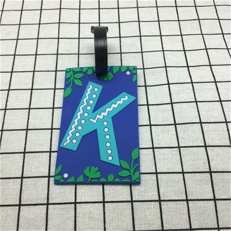 Carta creativa accesorios de viaje Etiqueta de equipaje de dibujos animados de Gel de sílice maleta ID dirección titular de equipaje de embarque etiquetas portátiles Labe: 14