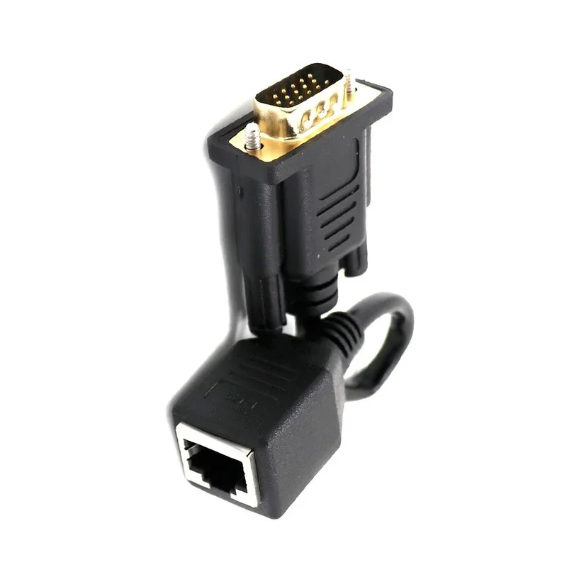 RJ45 naar VGA Extender Male naar LAN CAT5 CAT6 RJ45 Netwerk Ethernet Kabel Vrouwelijke Adapter Computer Extra Schakelaar Converter
