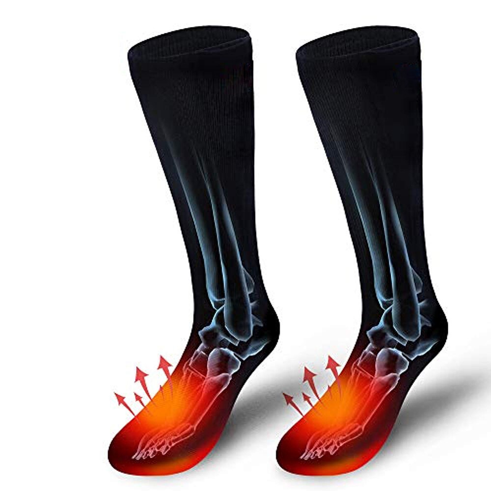 Uk elektriske termiske opvarmede sokker batteri vinter varme fødder fodvarmer xmas opvarmede sokker vinter varme sokker ski camping sok: 01