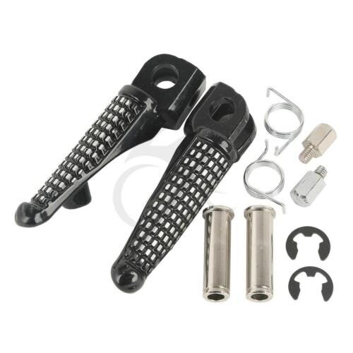 Black Front Footrest Foot Pegs For Kawasaki Ninja ZX6R ZX10R ER6F ER6N 650R ZX6R