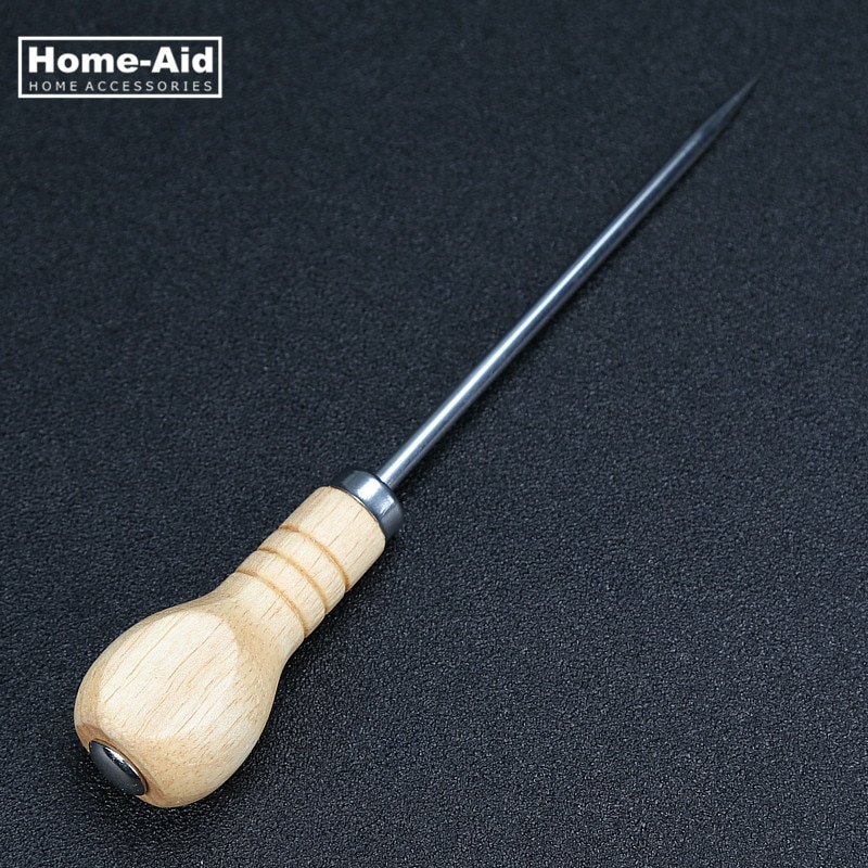 1Pcs Stainless Steel Ice Pick With Wooden Handle Cocktail Ice Crusher Metal Pick Bar Chisel Household Kitchen Bar Tools