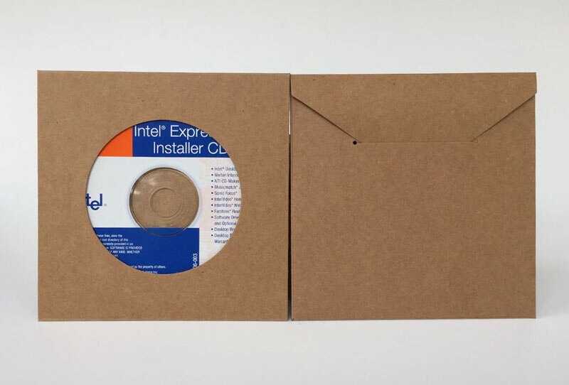 MaoTu 20 pcs/paquet CD DVD emballage emballage sac Kraft papier manches enveloppes avec fenêtre médias mallette de rangement Durable