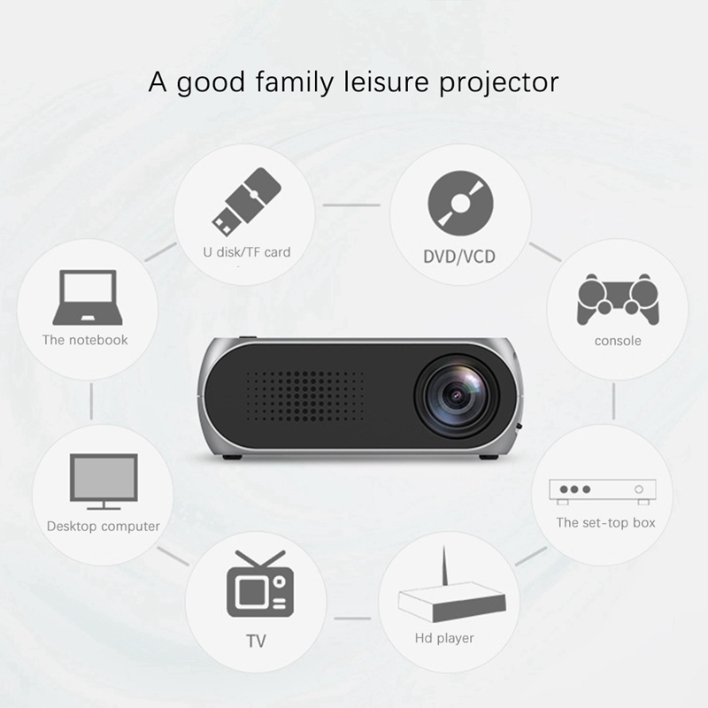 YG320 Hd 1080P Hdmi-Compatibel Usb Tf Av Mini Projector Home Media Hd Video Player