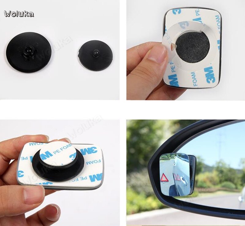 Automotive rear view mirror small round mirror blue mirror Square wide angle reverse mirror anti-glare CD50 Q02