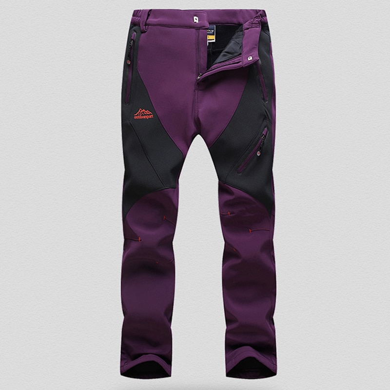 Pantalon surdimensionné pour femme, imperméable, respirant, pour l'hiver, pour randonnée, Ski, Camping, escalade, Softshell, M-4XL
