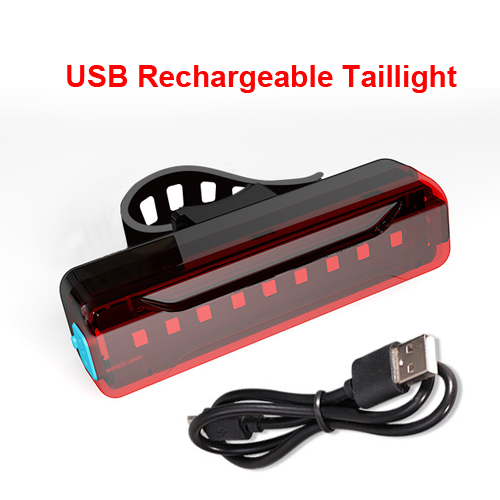 2000/4000mAh Smart Induktion Fahrrad Front Licht Kit USB Aufladbare LED Rücklicht Und Scheinwerfer Mit Horn Taschenlampe Für fahrrad: USB Rear Light