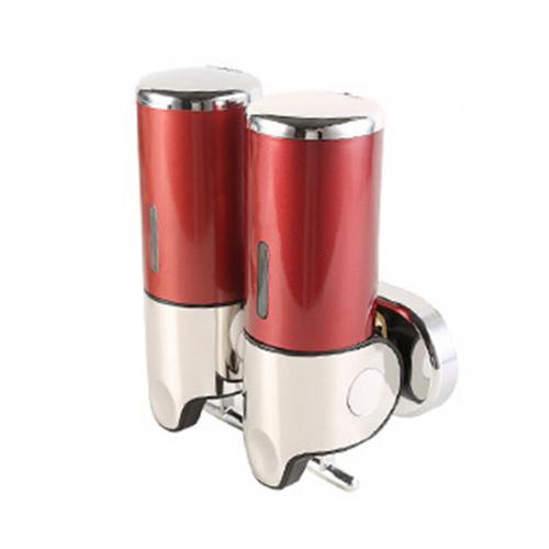 500ml 1/2/3 Bottle Liquid Soap Dispenser Wall Mounted Shower Body Lotion Plastic Detergent Shampoo Dispenser Bathroom Products: Red / 1 Bottle