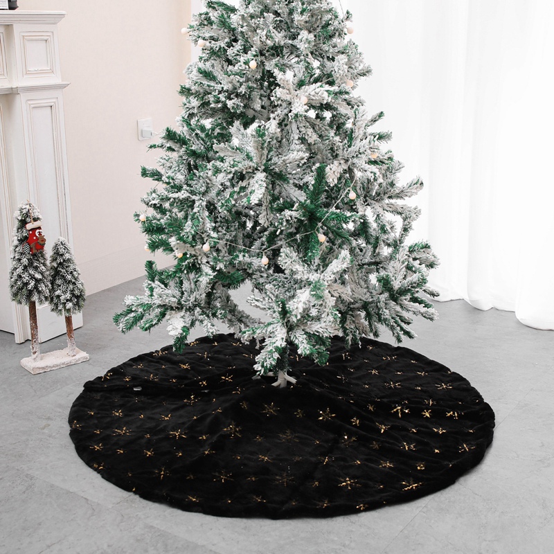 Fashionblack Gold Christmas Tree Skirt, Tree Skirt With Gold Sequin For Xmas Tree Decorations Indoor Outdoor