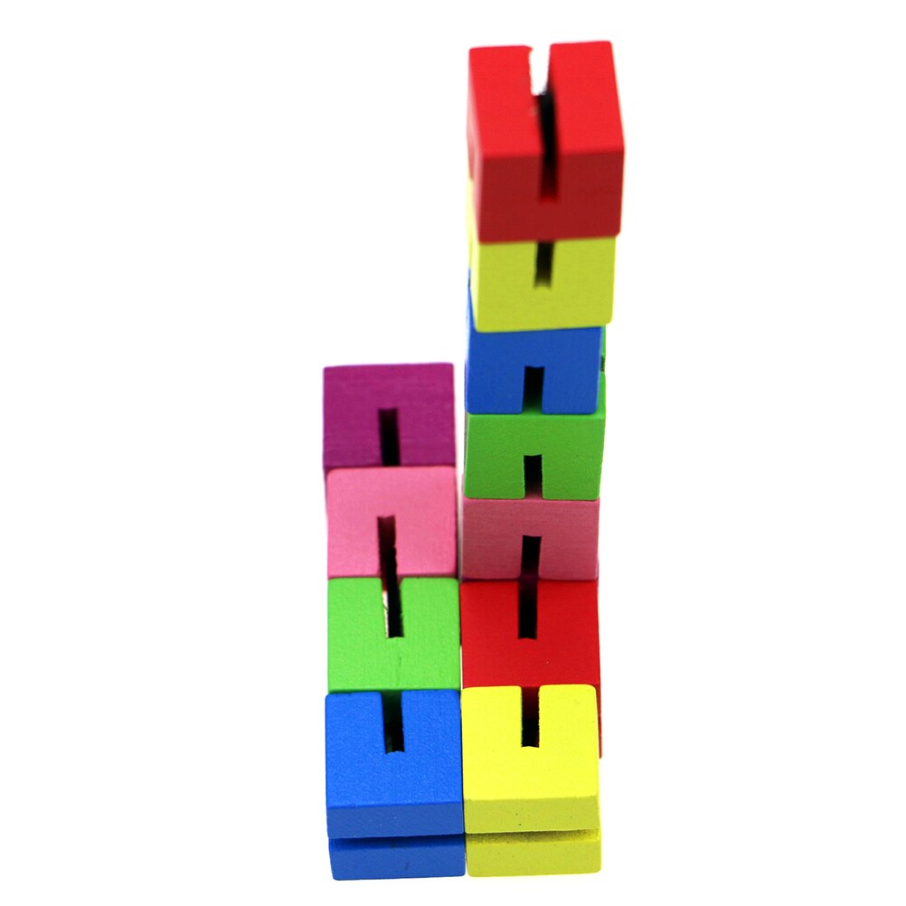 Kleurrijke Houten Puzzel Kubus Puzzel Vorm Houten String Wendingen Cubes Creatieve Decompressie Speelgoed voor Kids Kinderen Brain Teaser