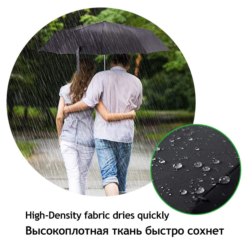 Mærke stor foldeparaply mænd regn kvinde dobbelt golf business paraply automatisk vindtætte paraplyer