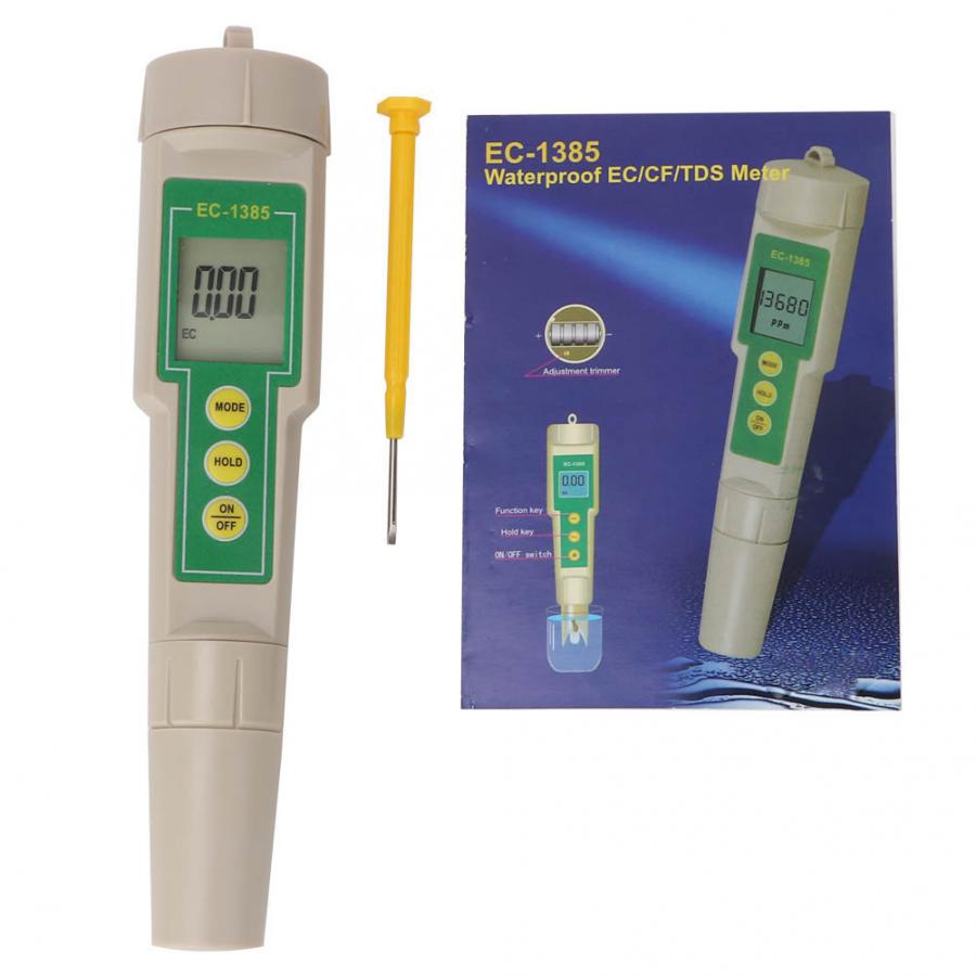 EC-1385 PH Meter 3 in1 EC/CF/TDS Tester/ Water Conductivity Tester PH Measuring Tool
