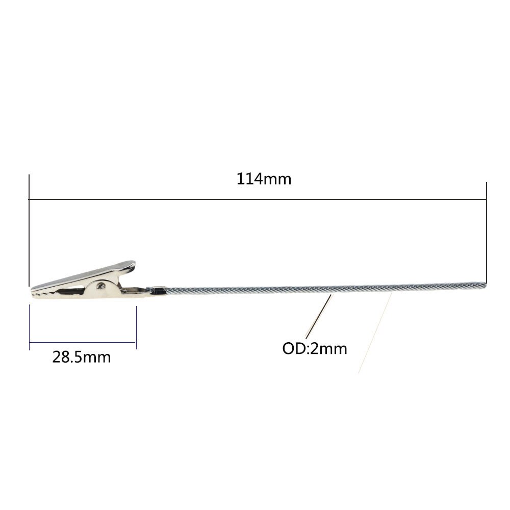 10 stk/parti 12cm længde elektriske krokodilleklemmer kabelledningstest metal rustfrit stål krokodilleklemme wireklemme