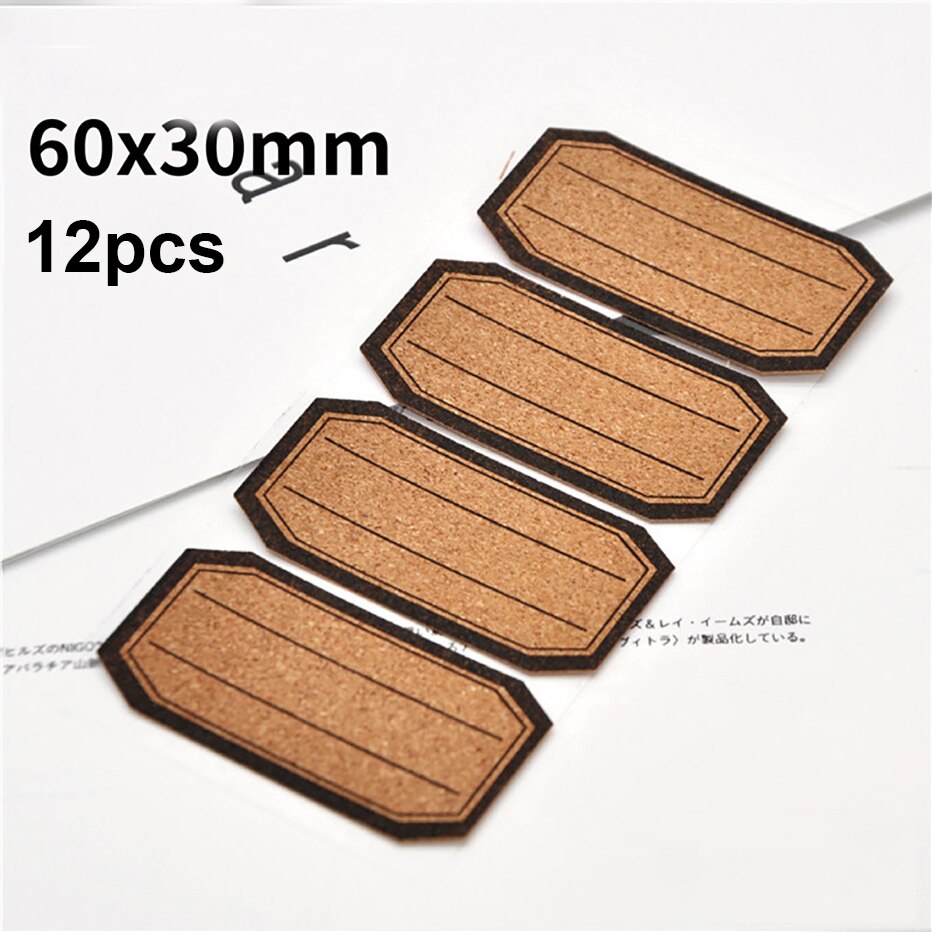 Wooden Craft Label Stickers Bottle Jar Organizer Sticker Self Adhesive Pack Labels Dispenser Oil Bottle Writable Sticker: 3