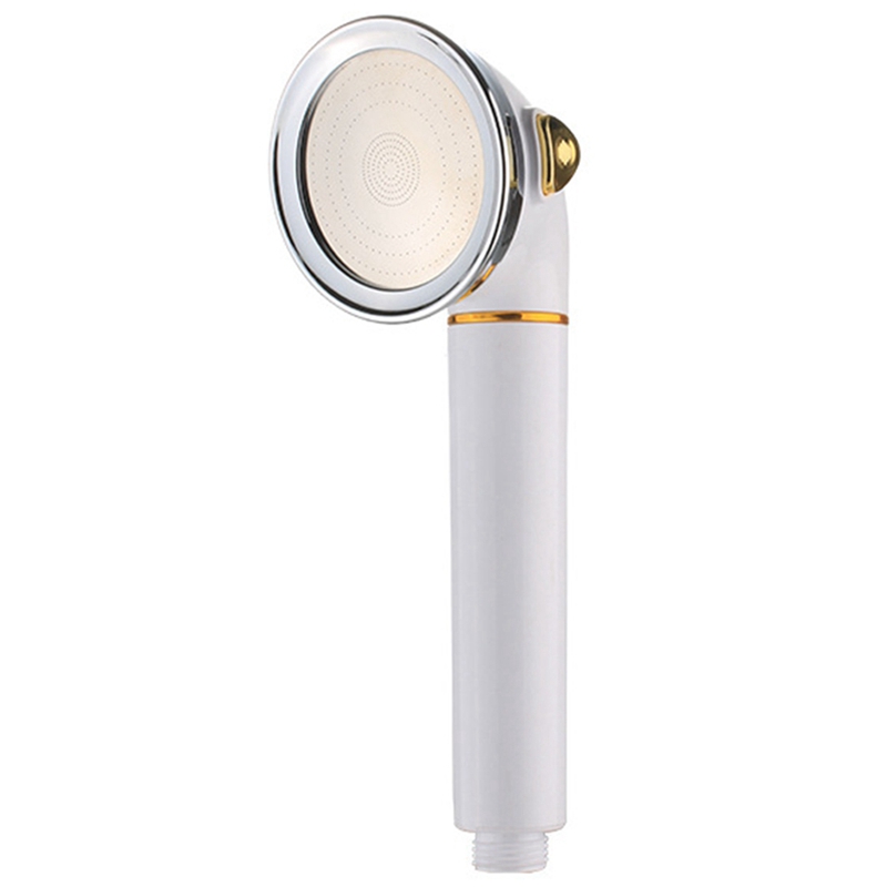 Hoge Druk Douchekop Koreaanse Stijl Pressurized Water Saving Rvs Slang Douchekop Douchekop: White   Gold