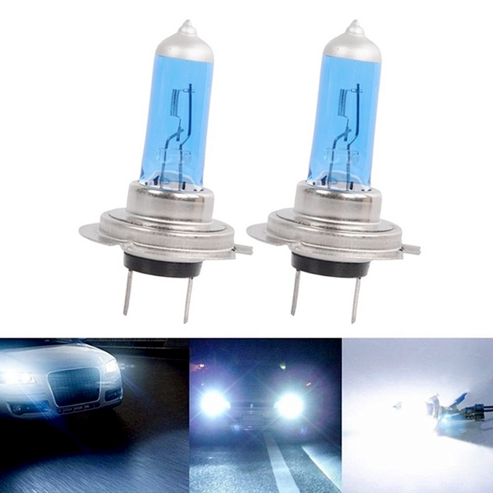 2pcs H7 Halogen Lamp 5000K 12V 55W Xenon Dark Blue Super White Quartz Glass Car Headlight Replacement Bulb Auto Lamp