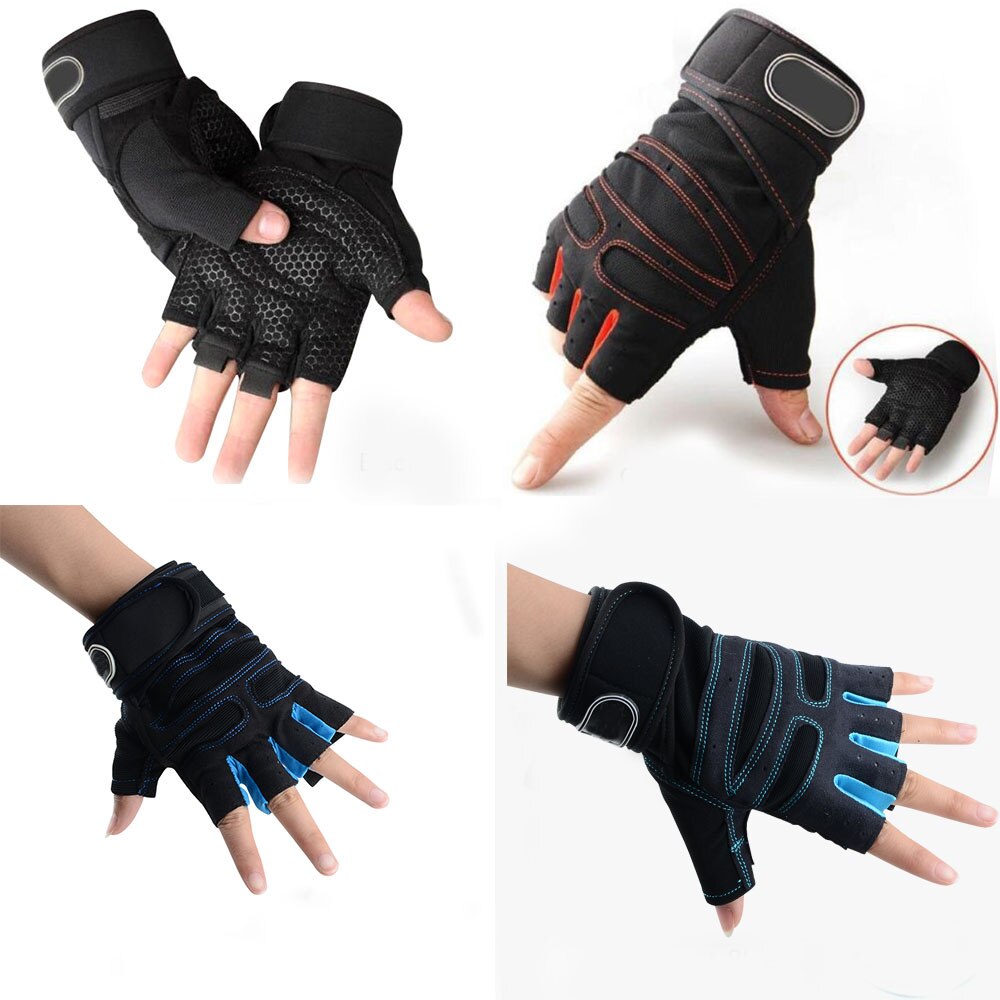 2 pièces gant de musculation demi-doigt anti-dérapant gymnastique entraînement Fitness gants musculation entraînement sport gants de gymnastique