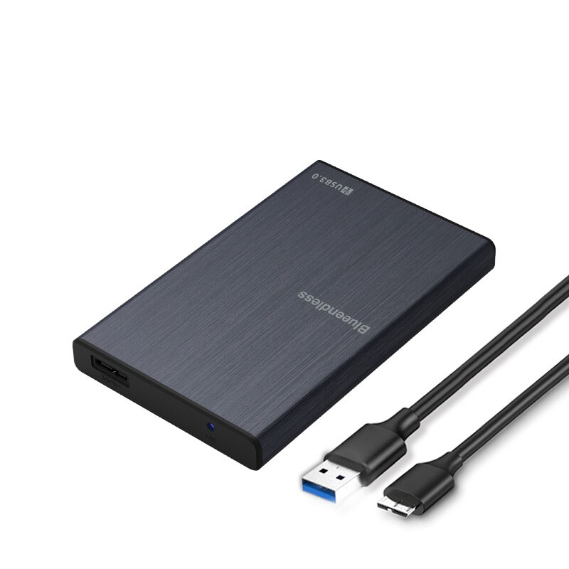 HDD Case 2.5” SATA HDD Enclosure USB 3.0 External HD 2Tb HDD Box Type C 3.0 Case Desktops Laptops External Hard Drive: U23T-B-A-Grey