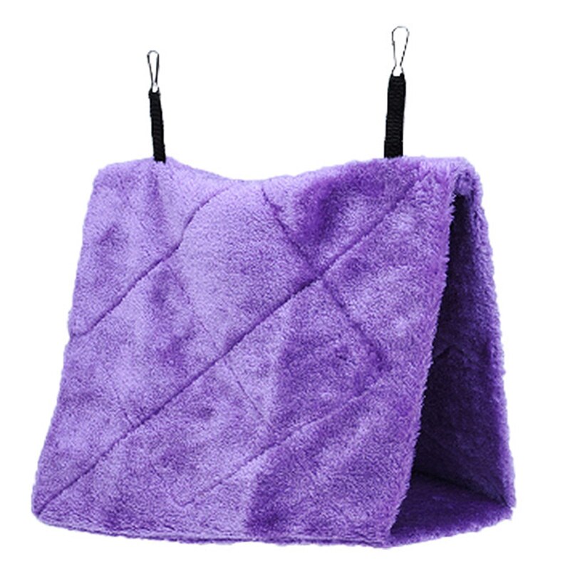 Cage à Hamster pour animal domestique, nid suspendu, perroquet, perruche, lit , hamac pour Rat, jouets pour l'hiver, nichoir, chalet: Violet / S