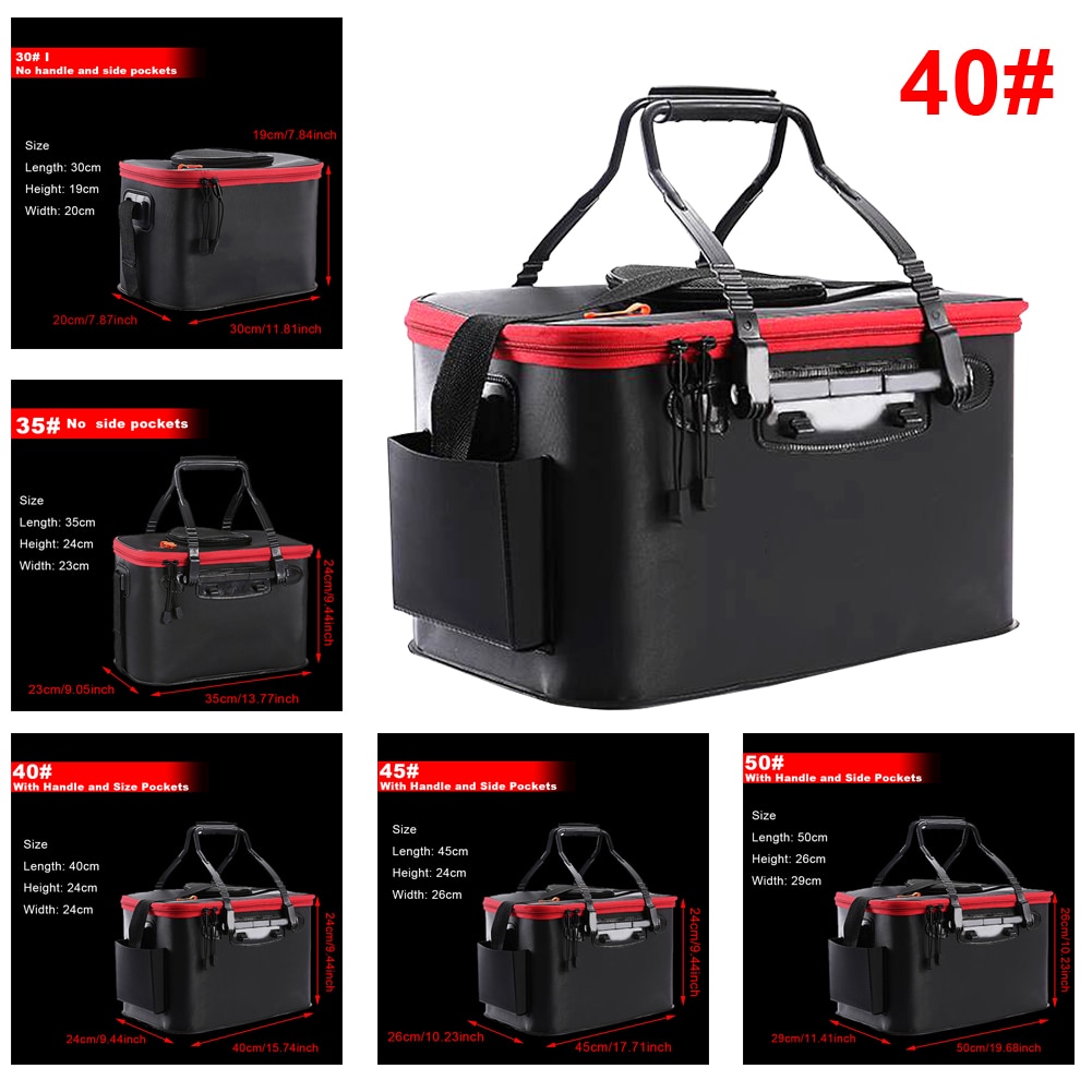11/19/23/28/35L Collapsible Folding Thicken Live Fishing Box EVA Tank Bucket Camping Outdoor Fishing Bag Tackle Fishbox