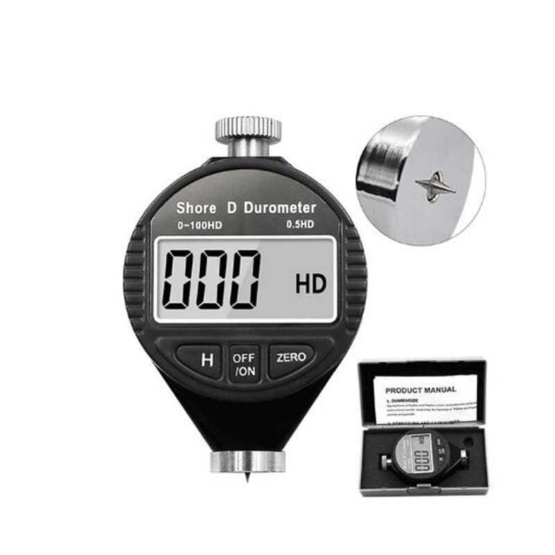 Digital Shore Hardness Durometer Digital Hardness Tester Hardness Meter Shore 0-100 A/C/D For Plastic Leather Rubber Multi-resin: Model-D