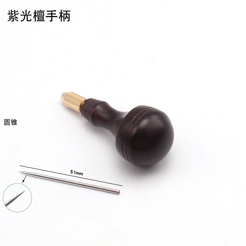 Punzón de cuero con forma de diamante, herramienta para manualidades, punzón de costura a mano, 1 unidad: B1