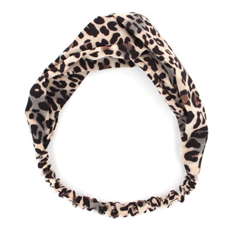 Haaraccessoires voor dames, luipaardprint hoofdbanden, tulband haarband met kruisknoop, elastische sport haarband, hoofddeksels