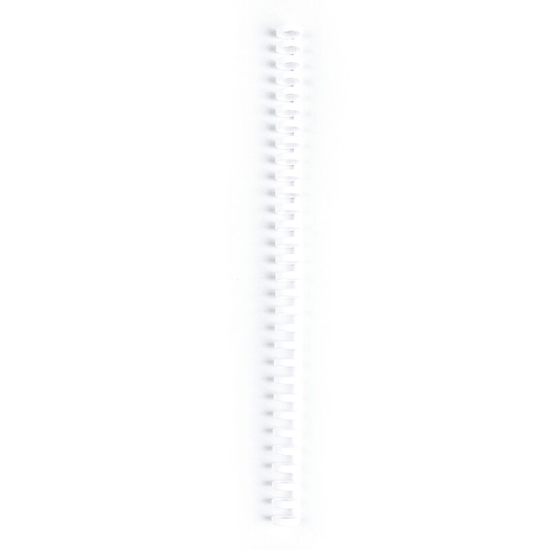 30 Hole Loose-leaf Plastic Binding Ring Spring Spiral Rings for 30 Holes A4 A5 A6 Paper Notebook Stationery Office Supplies: White