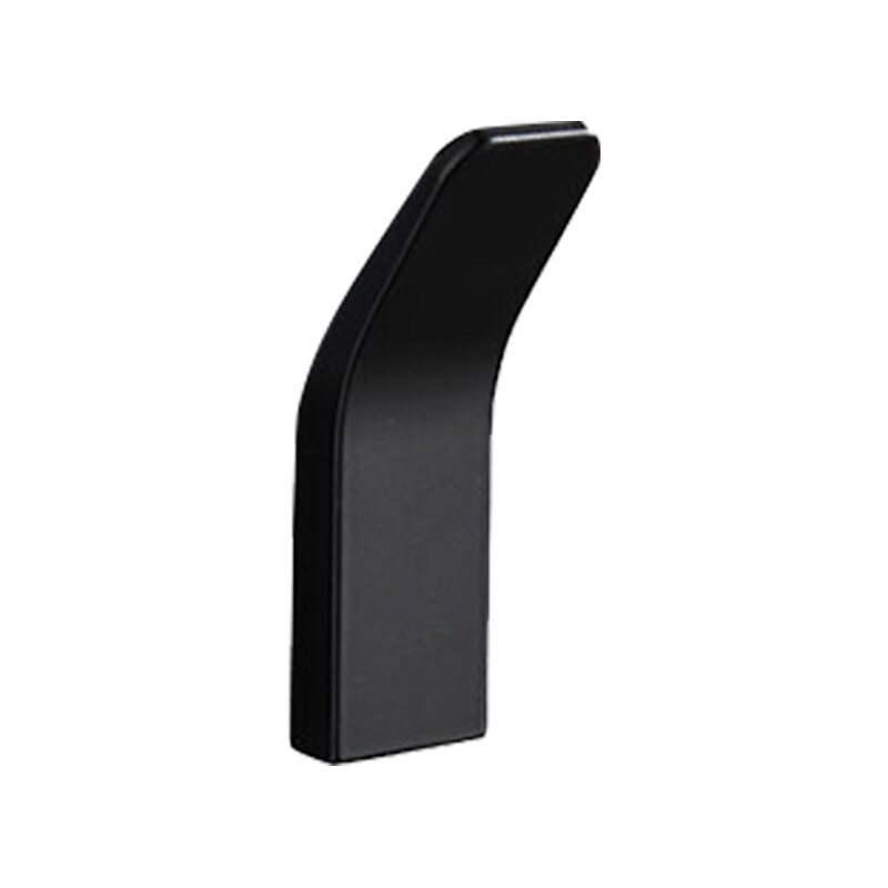 Zelfklevende Handdoek Sleutel Haak Badkamer Kleren Haak Voor Slaapkamer Robe Hook Kapstok Voor Woonkamer Keuken Accessoires: B-black 1pc
