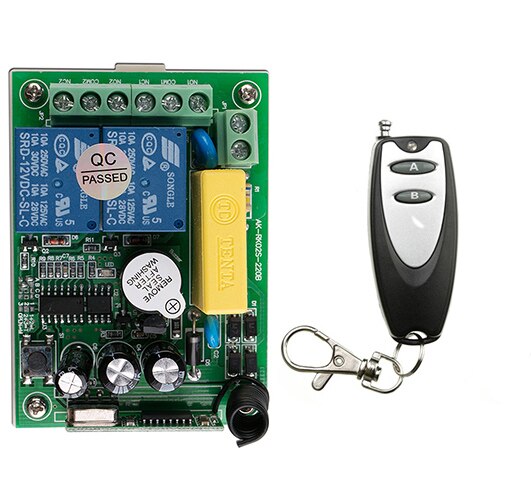 AC 220 V 2CH 2CH Radio Controller RF Wireless Relay Remote Control Switch 315 MHZ 433 MHZ Transmitter+ Receiver: Blue / 433MHZ