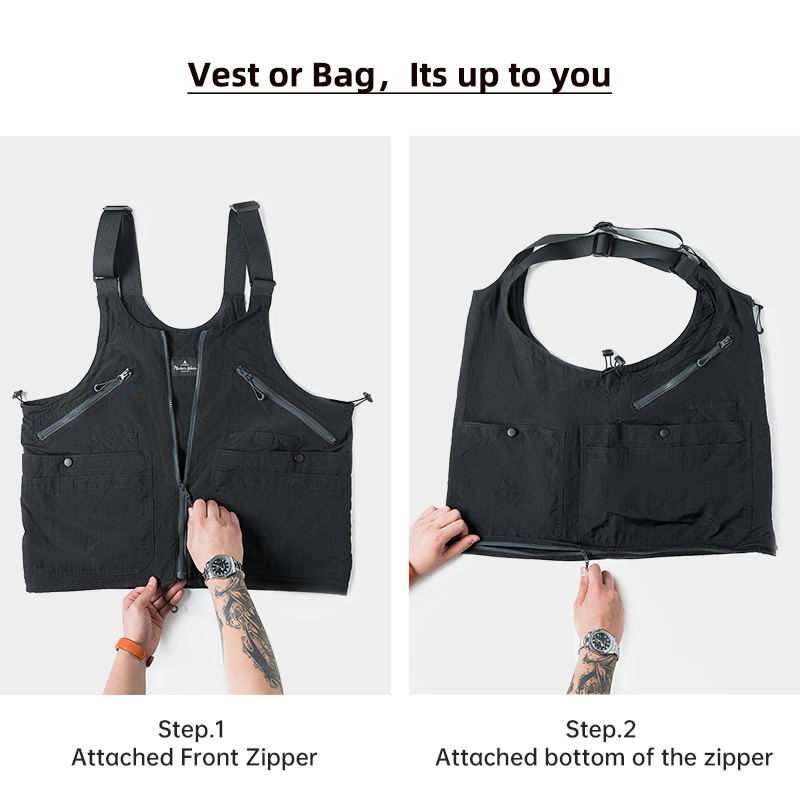 Maden Workwear retro Multi Tasche ärmellose Nylon Weste draussen funktionale Dual-Zweck-Tasche Mantel für Männer 2023