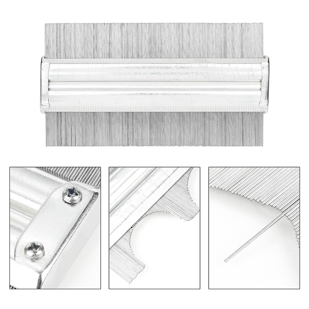 150mm Contour Gauge Profile Gauge Metal Marking Gauge Stainless Steel Multi-Functional Woodworking Measure Tool