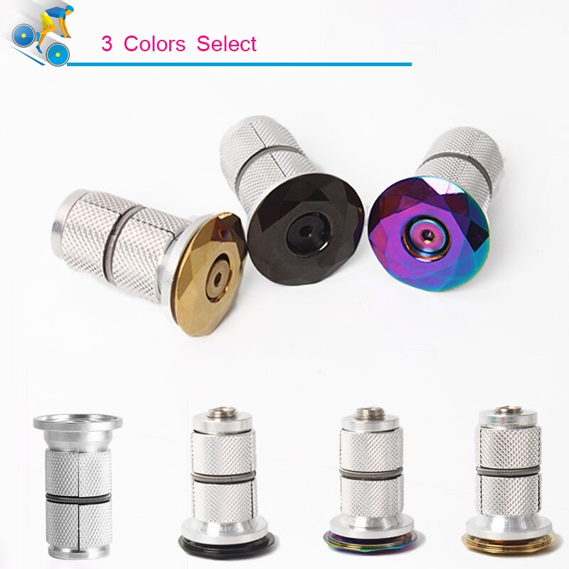 Krsec Fiets Stem Top Cap Aluminiumlegering 1-1/8 &quot;Fiets Expander Top Cap Headset Expander Schroef Voorvork end Plug Bike Deel