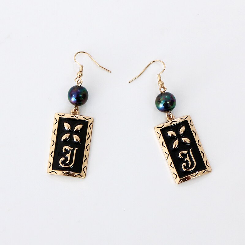 Say Hello Polynesian Hawaiian Samoa Marshall Style Glass Bead Pearl Mauna Kea Tribal Necklace Earrings Jewelry Set GJZ376