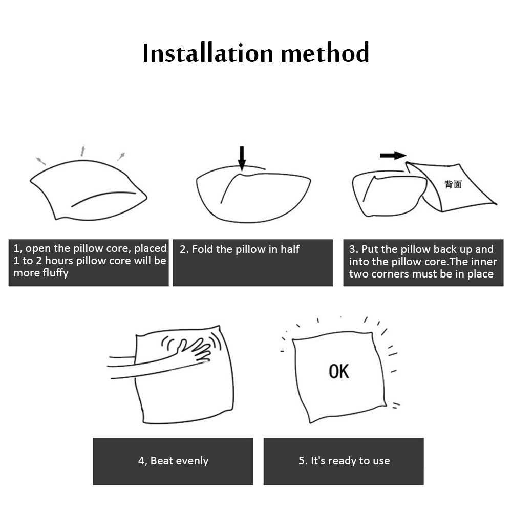 Almohada de algodón puro para el hogar, cojín con núcleo de 40x40/45x45/50x5 0/30x50/35x60cm, color blanco y sólido