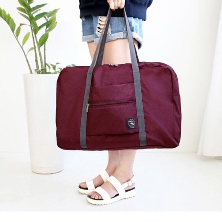 Koreaanse Waterdichte Reistas Grote Capaciteit Draagbare Reistas Opvouwbare Opbergtas Bagage Tas: Wine red