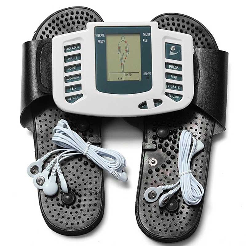 Électro stimulateur Tens EMS, appareil de relaxation pour tout le corps, masseur de thérapie musculaire, stimulation par impulsion, Acupuncture Tens avec pantoufle de thérapie