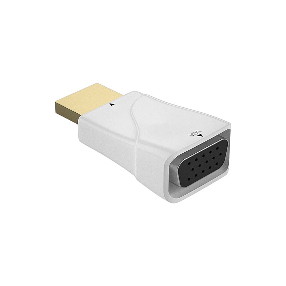 HD 1080P HDMI-Kompatibel zu VGA Adapter VGA Ausgang Stecker für Computer Laptop TV Box Digital-Analog signal Konverter: WHITE