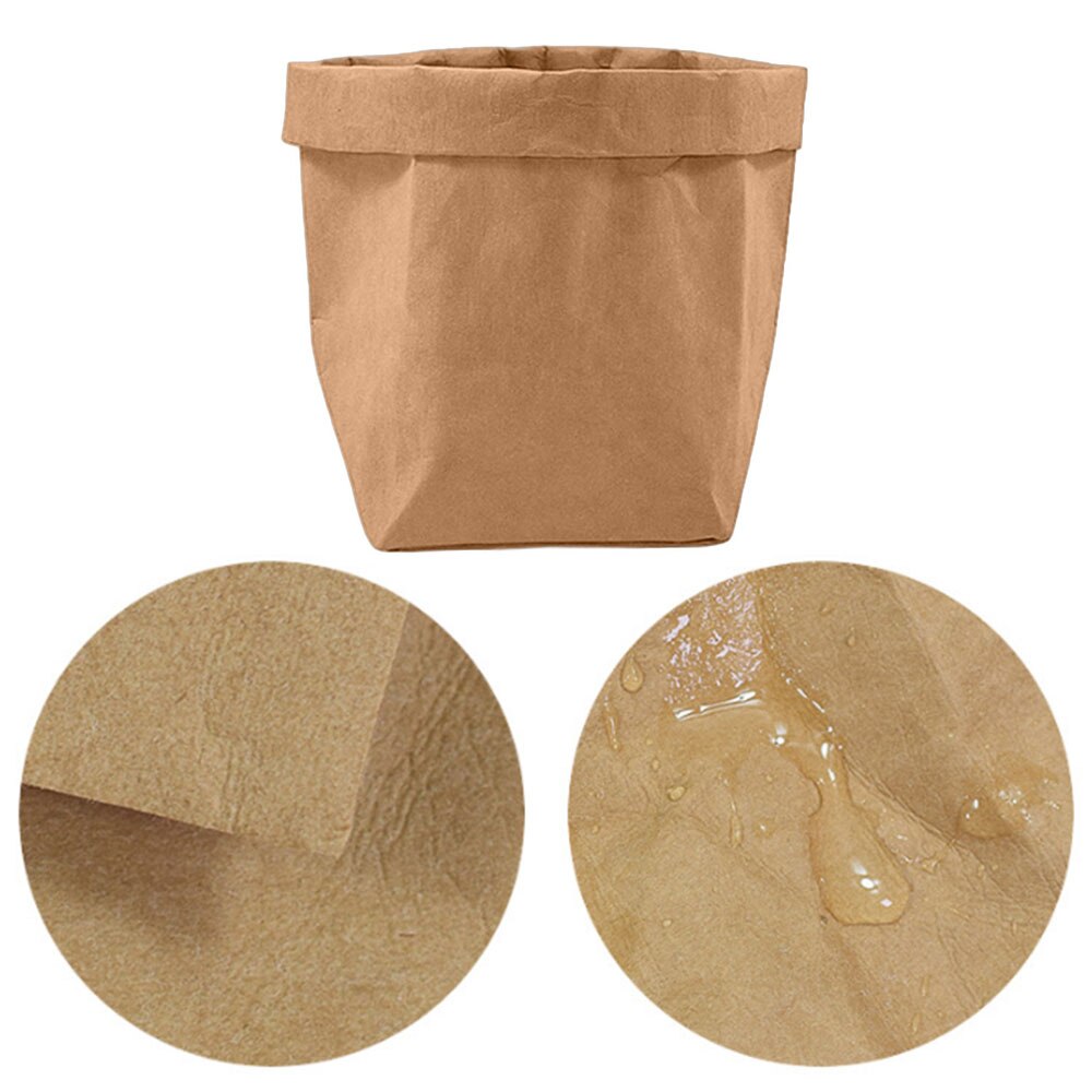 Waschbar Kraft Papier Tasche Anlage Blumen Topf Multifunktions Hause Lagerung Tasche Wiederverwendung Kunst Vase Topf Reusable Für Wohnkultur