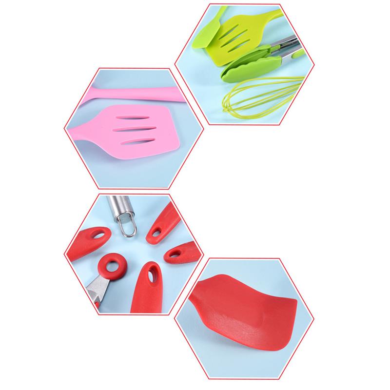 Juego de utensilios de cocina resistentes al calor, utensilios de silicona de grado alimenticio para hornear, accesorios de cocina, 5 unids/set